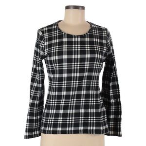 Charter Club Black and White Gingham Blouse